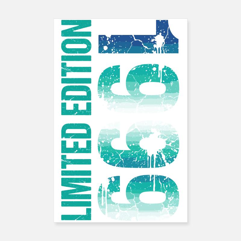 Édition limitée cadeau de l’année de naissance 1991 Poster 20 x 30 cm