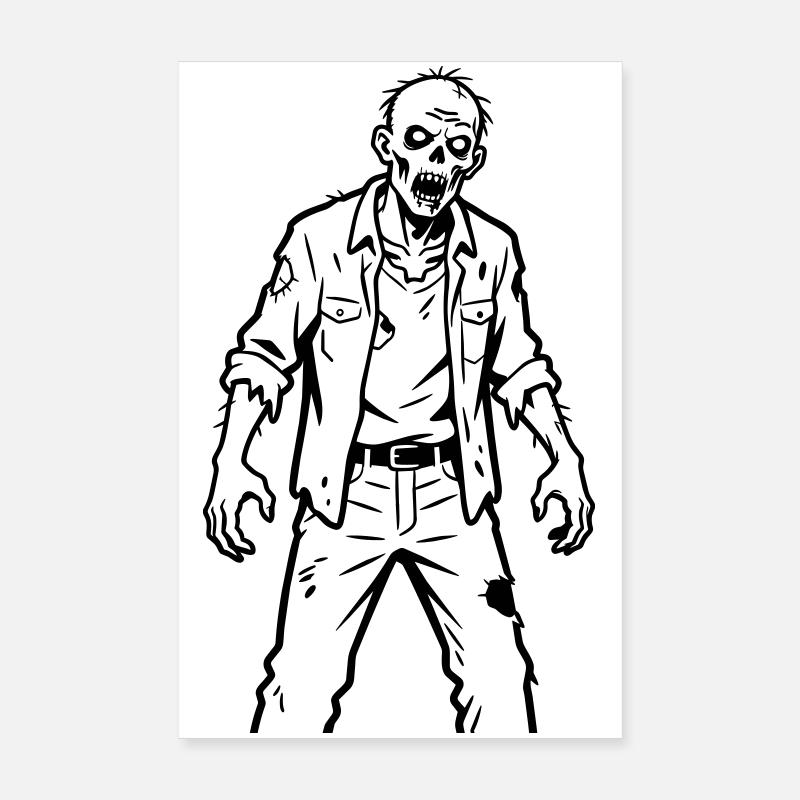 Zombie Poster 8" x 12" (20x30 cm)