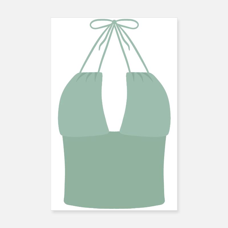 Mint Halter Bikini-Oberteil Poster 20x30 cm