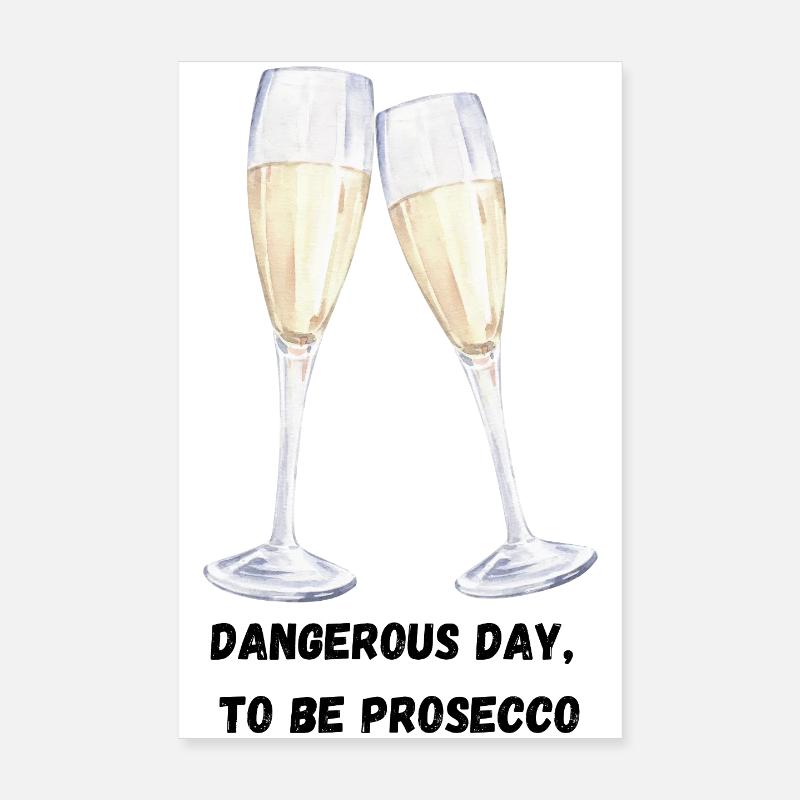 Verres Prosecco Poster 20 x 30 cm