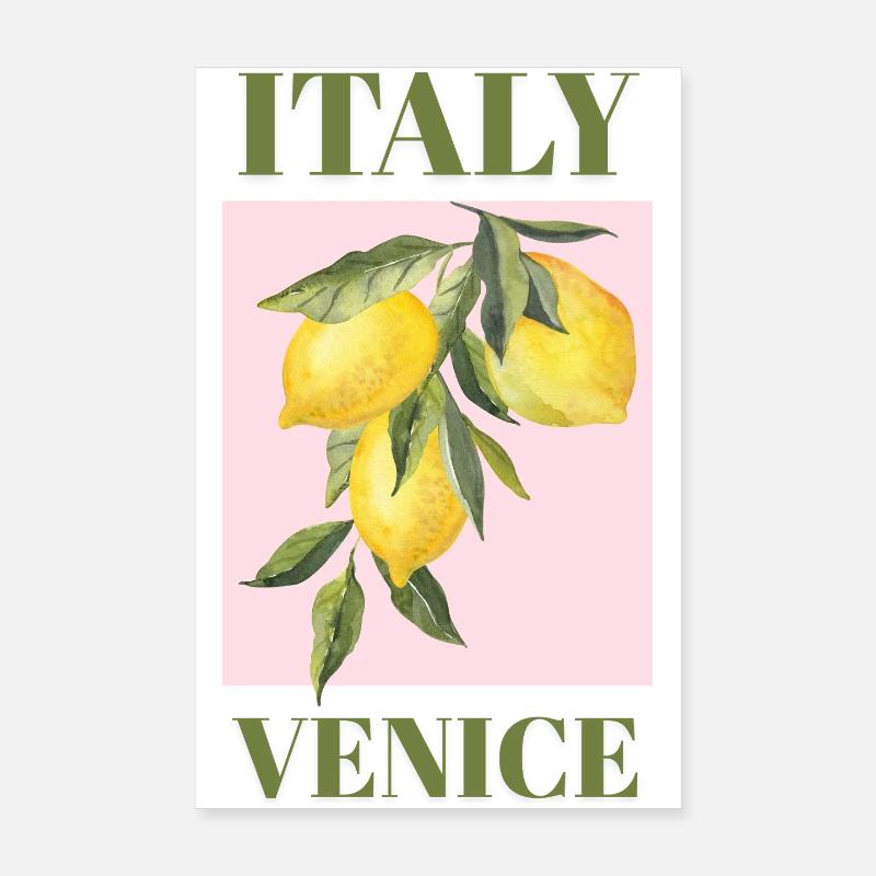 Italy Venice Vacation Beach Lemons Venice Poster 8" x 12" (20x30 cm)
