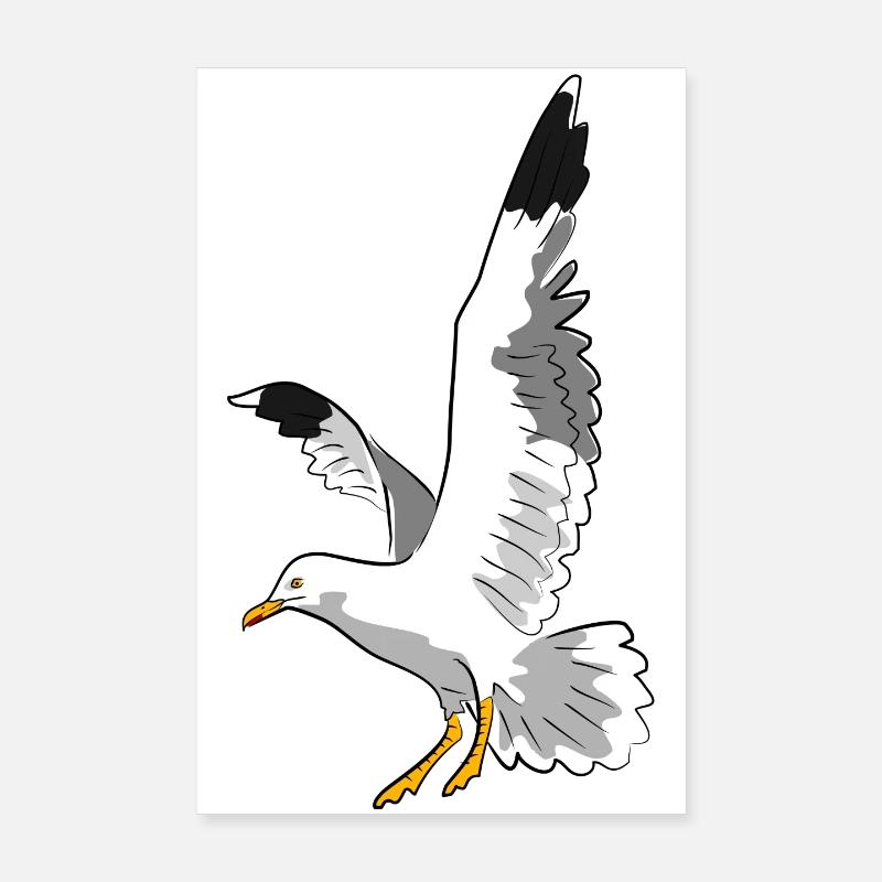vogel möwe strand Poster 20x30 cm