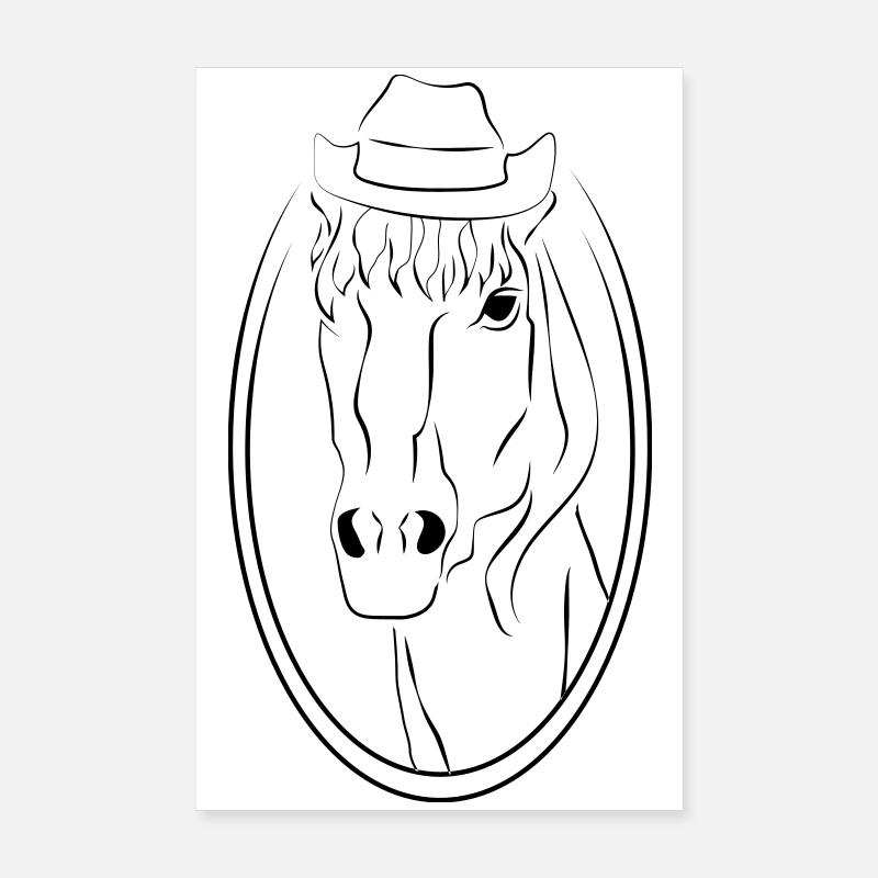 Cooles Pony Poster 20x30 cm