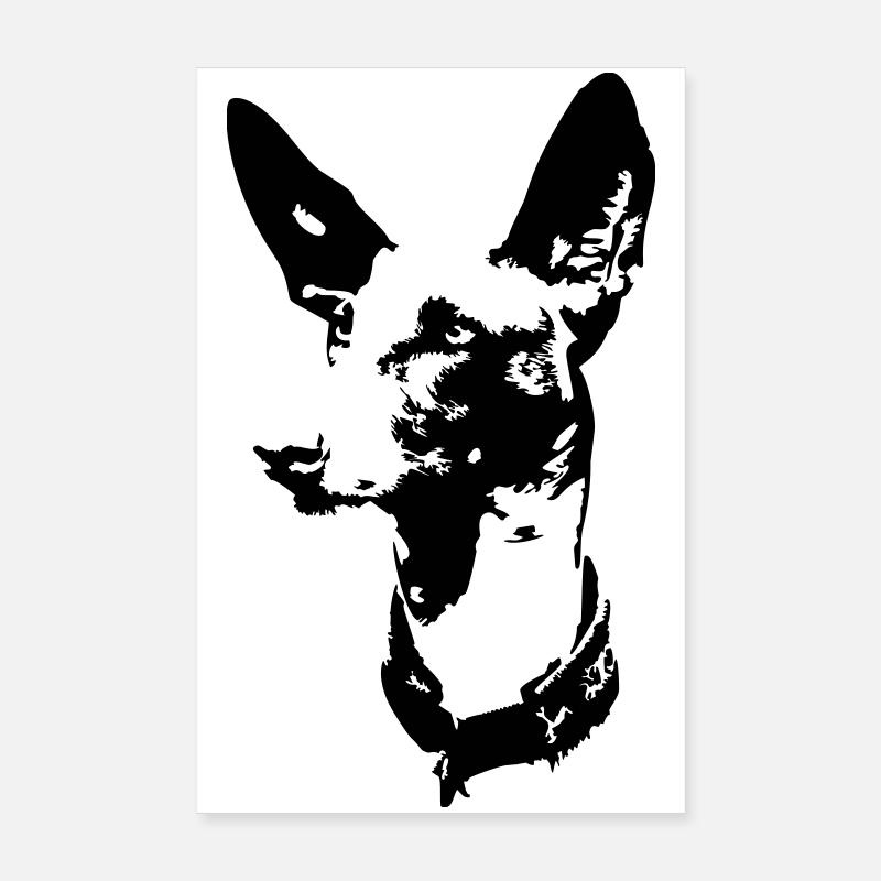 Tête de podenco Poster 20 x 30 cm
