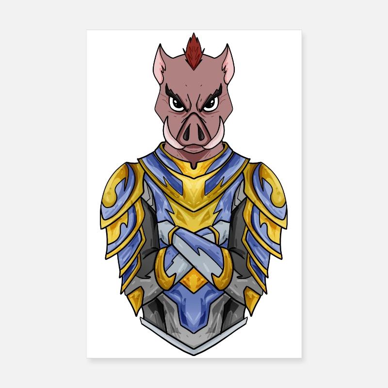 Ritter Wildschein cochon cool Poster 20 x 30 cm