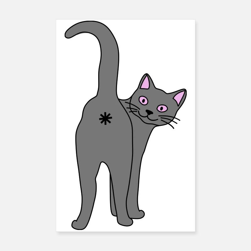 Méchant chat Poster 20 x 30 cm
