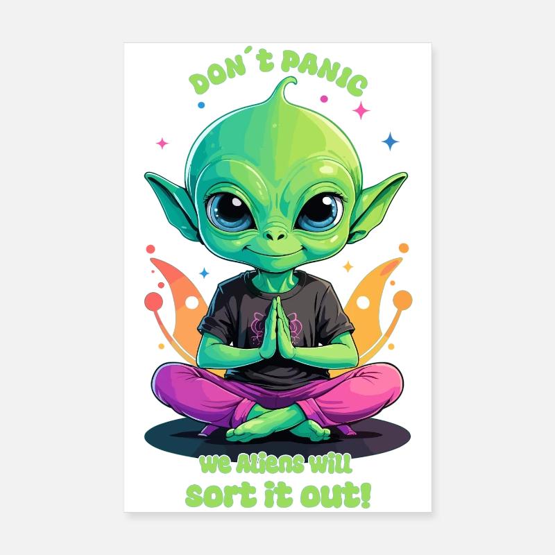 Cute Alien Regulates this ! Poster 8" x 12" (20x30 cm)