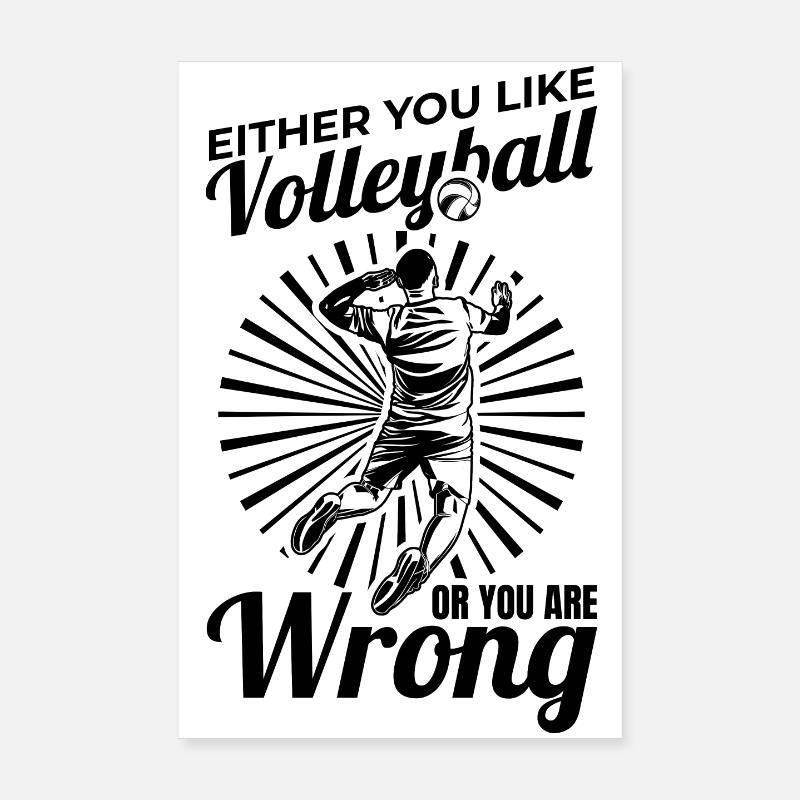 Entweder magst du Volleyball oder nicht Poster 20x30 cm