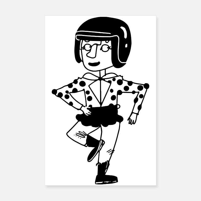 Tanzender Held Poster 20x30 cm