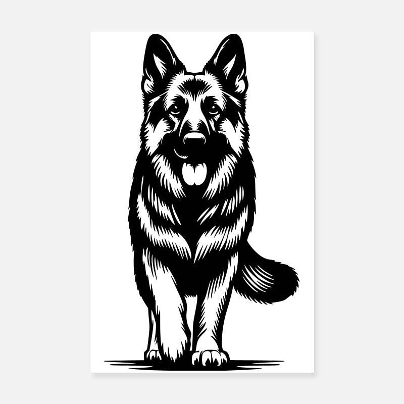 German Shepherd Poster 8" x 12" (20x30 cm)