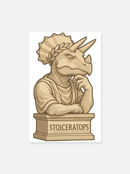 Stoiceratops - Poster 8" x 12" (20x30 cm) - white - Front