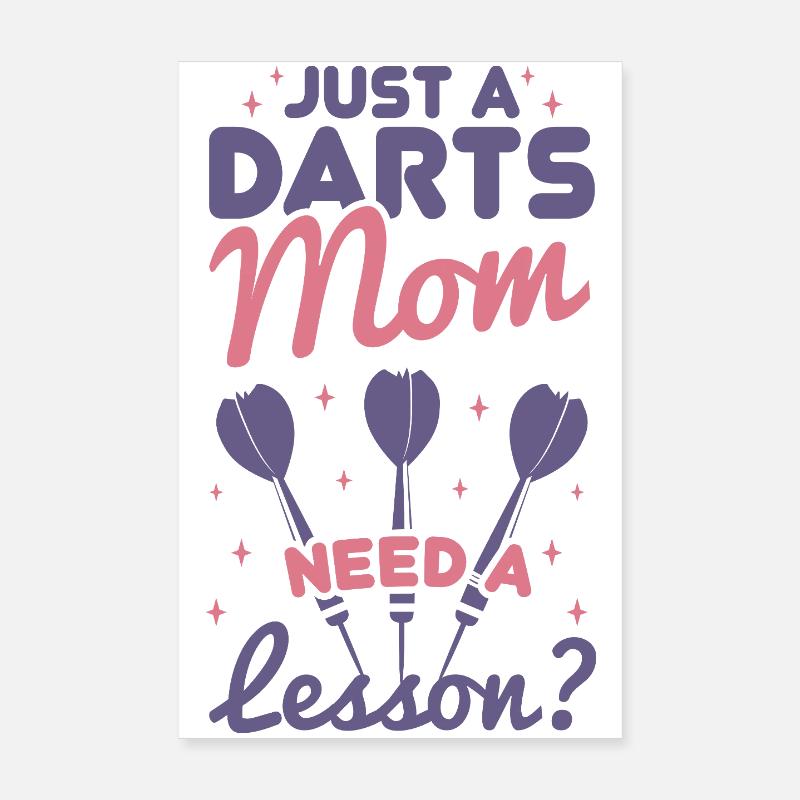 Mère joueuse de fléchettes Poster 20 x 30 cm