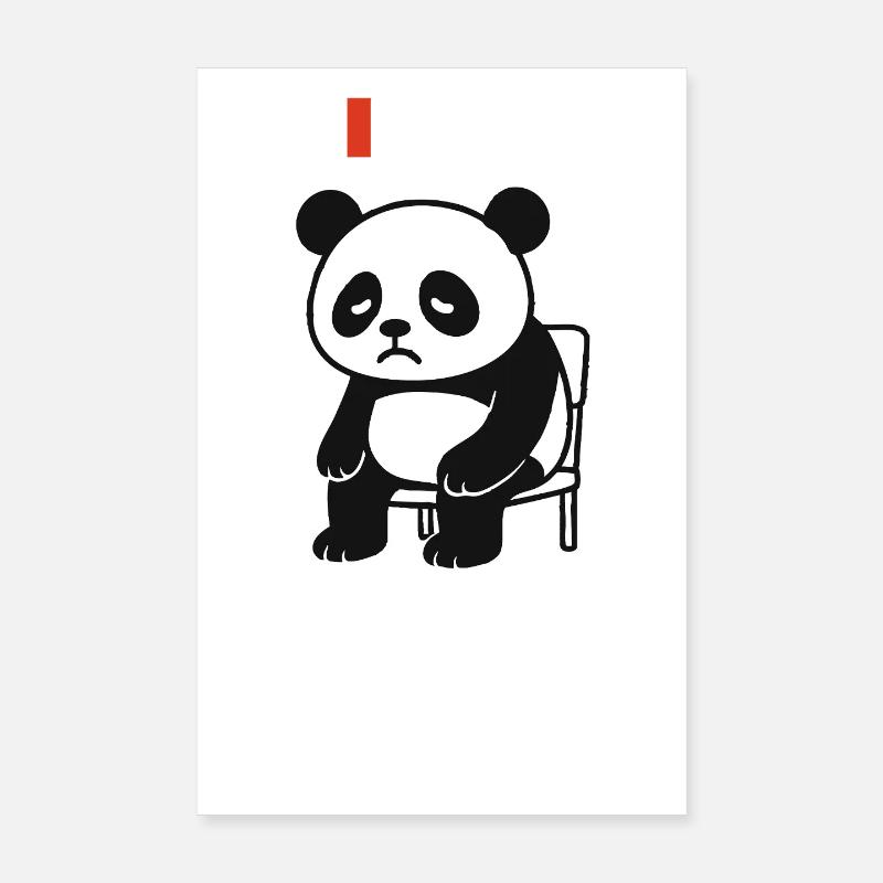 social battery low panda Poster 20x30 cm