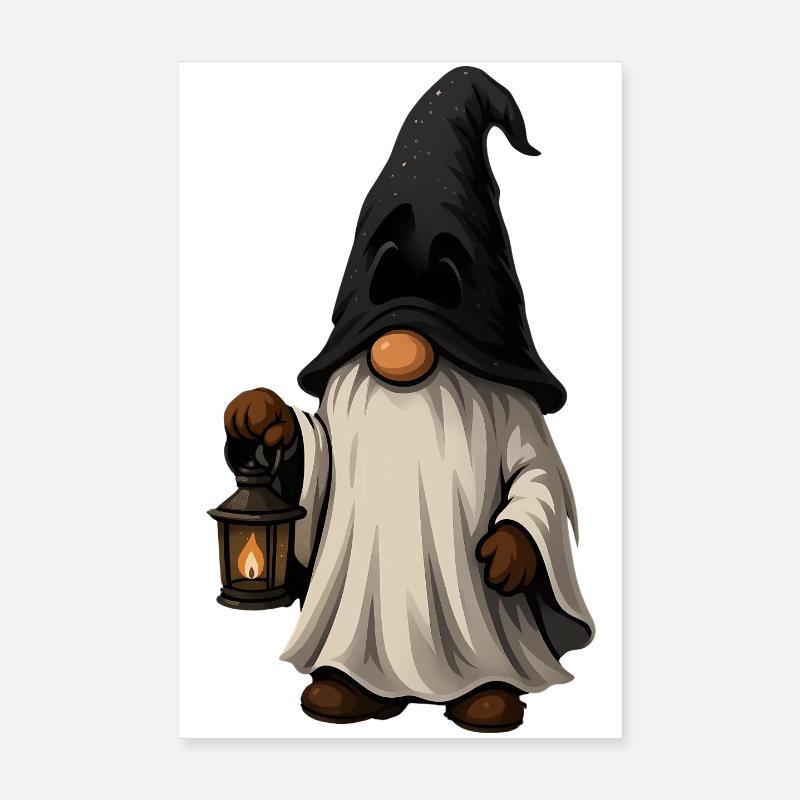 Märchenhafter Zauberer mit Laterne Poster 20x30 cm