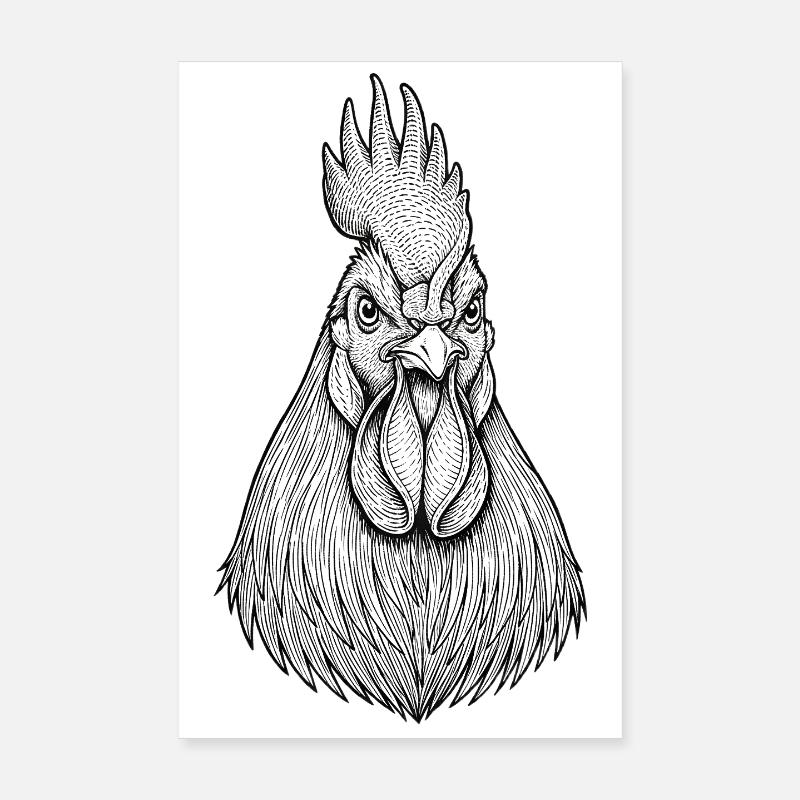 Coq Poster 20 x 30 cm