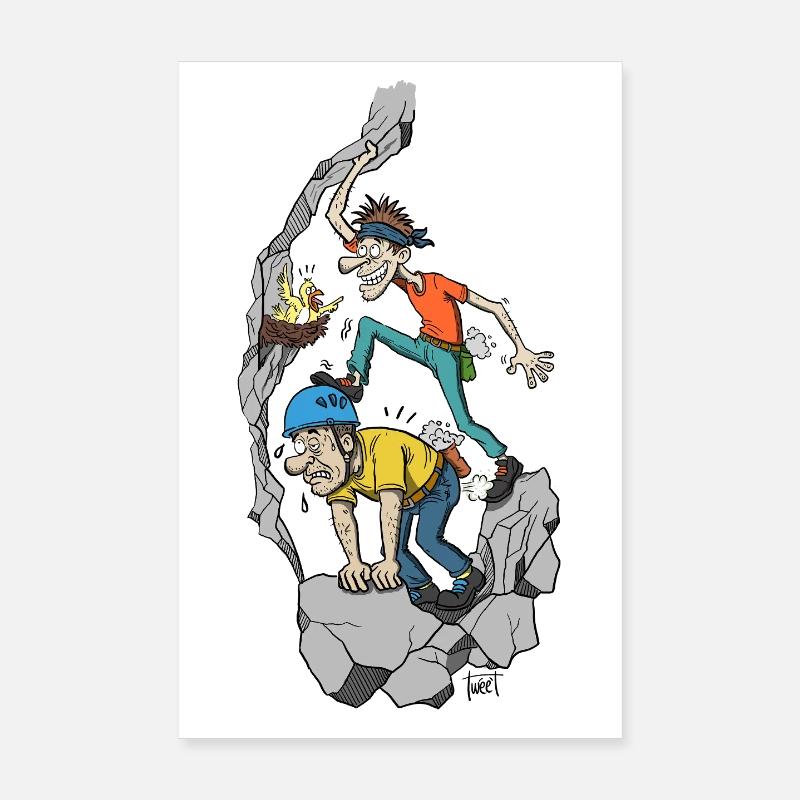 Escalade sur casque Poster 20 x 30 cm