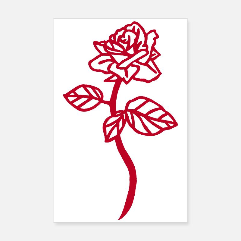 La rose rouge Poster 20 x 30 cm