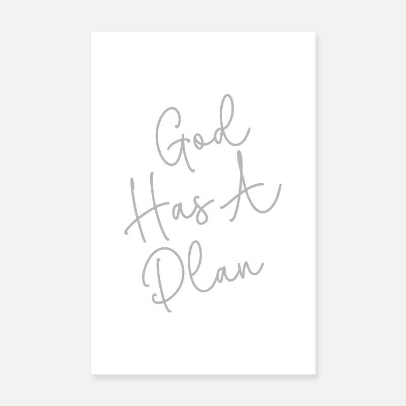 Gottes Plan Kreuz Handschrift Glaube Kirche Bibel Poster 20x30 cm