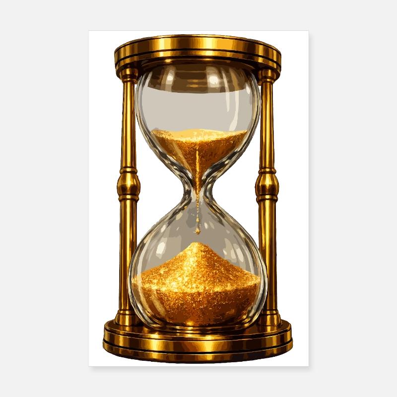 Goldene Sanduhr Poster 20x30 cm