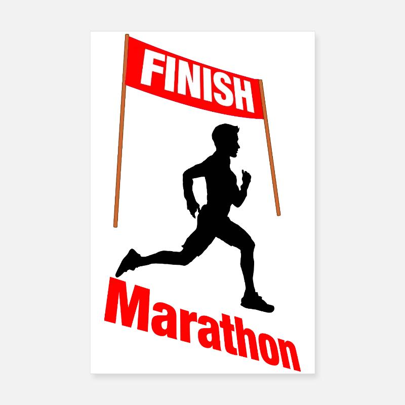 Marathon-Finish-Läufer – Sieg Poster 20x30 cm