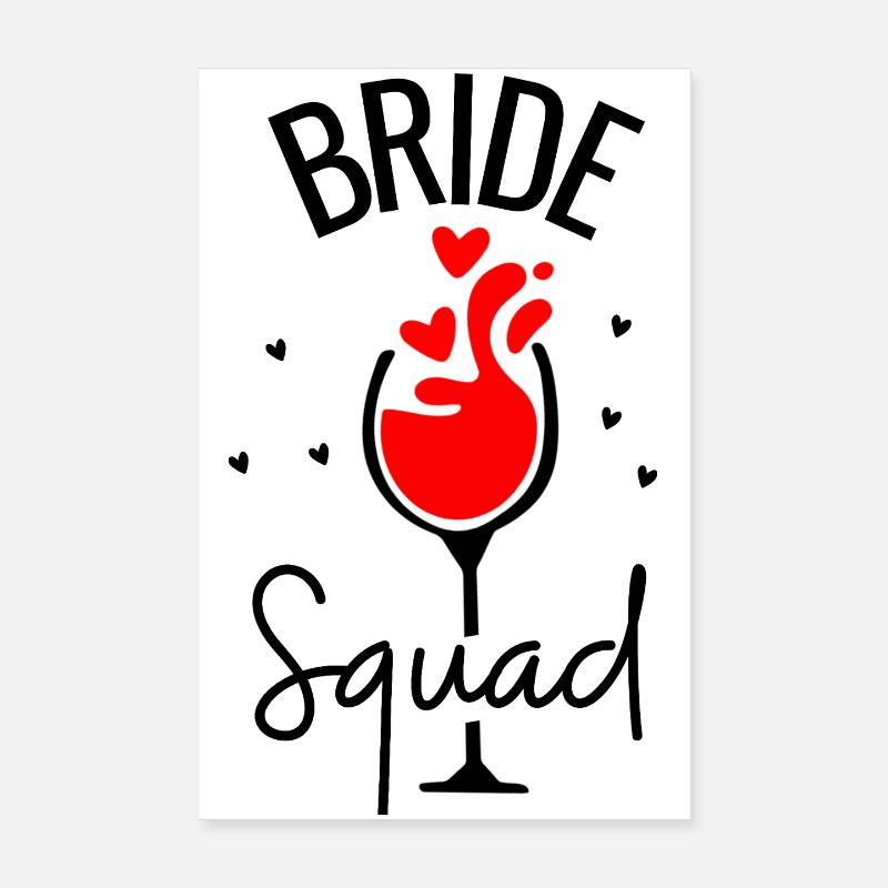 Bride Squad Junggesellinnenabschied Poster 20x30 cm