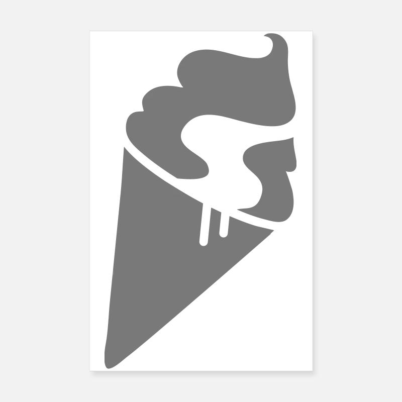stylized ice cream in ice cream cone bag Poster 8" x 12" (20x30 cm)