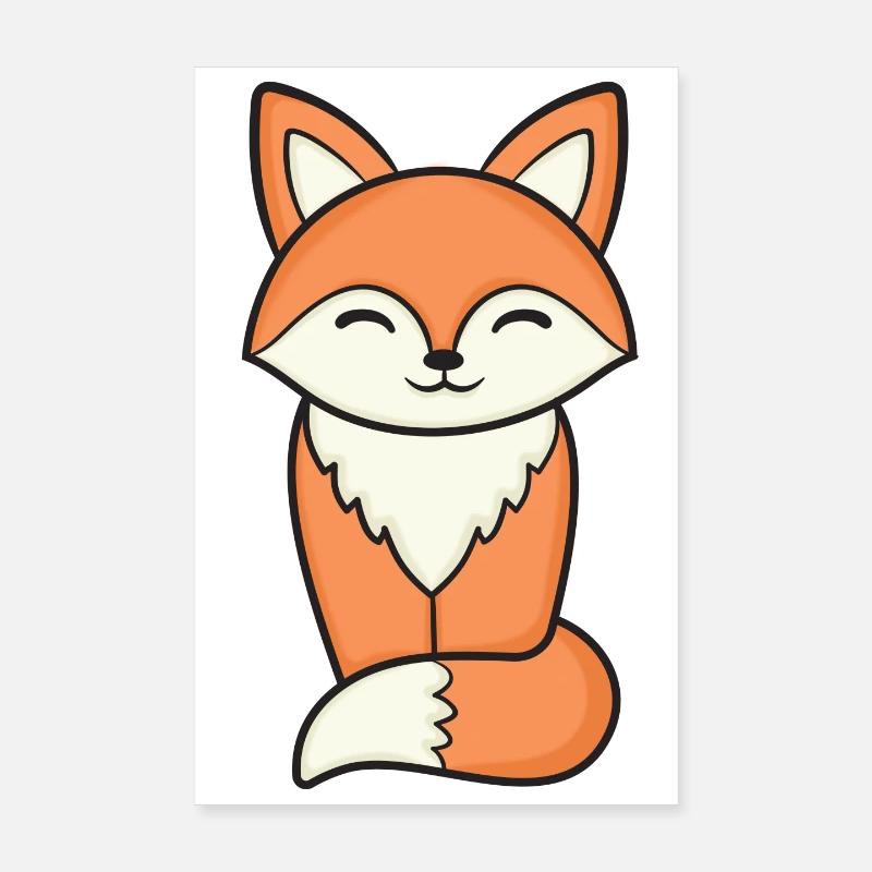 Fox Foxes Poster 8" x 12" (20x30 cm)