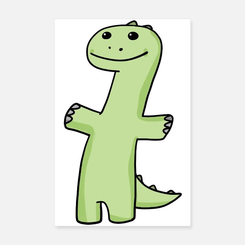 Dinosaur Green Poster 8" x 12" (20x30 cm)
