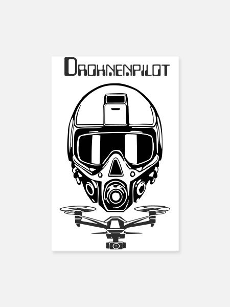 Drohnenpilot 5 - Poster 20x30 cm - Weiß - Vorne