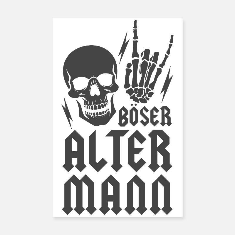 Böser alter Mann Poster 20x30 cm