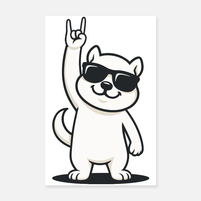 Rockin' Squirrel Poster 20x30 cm