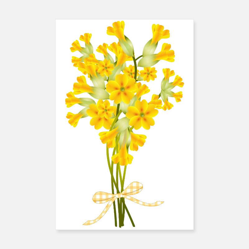 Cowslip Bouquet - Spring Illustration Poster 8" x 12" (20x30 cm)