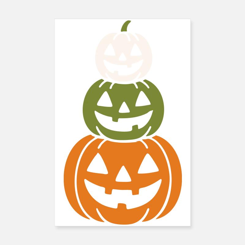 Halloween jack-o'-lantern motif Poster 8" x 12" (20x30 cm)
