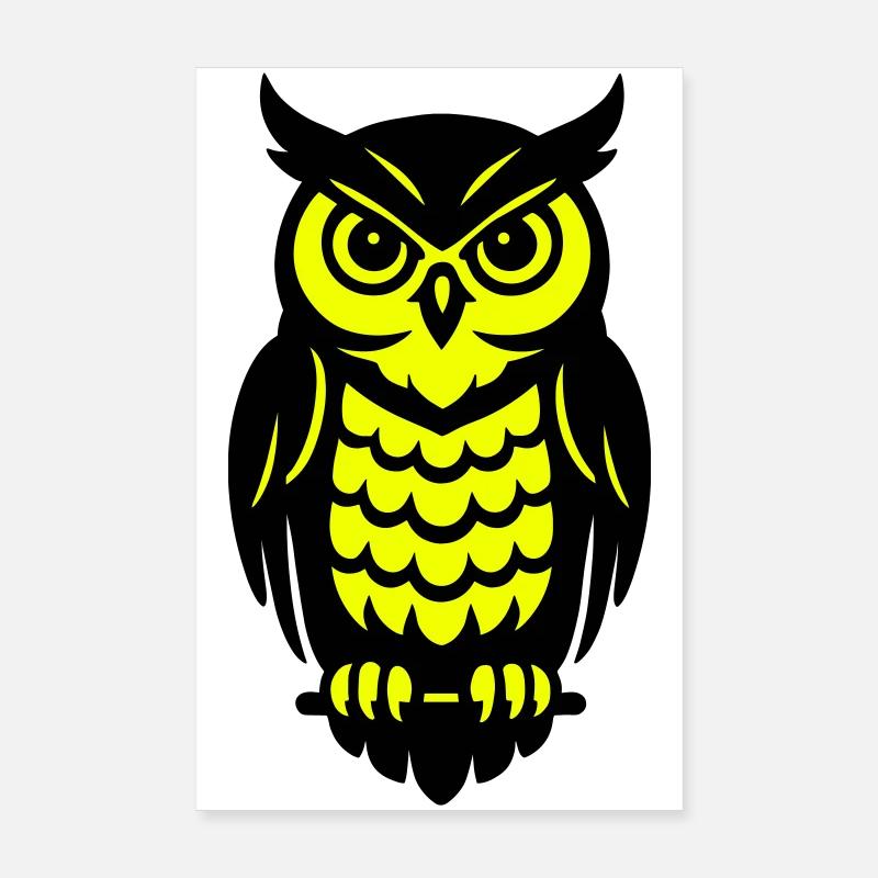 Pop Art Eulen Design Poster 20x30 cm