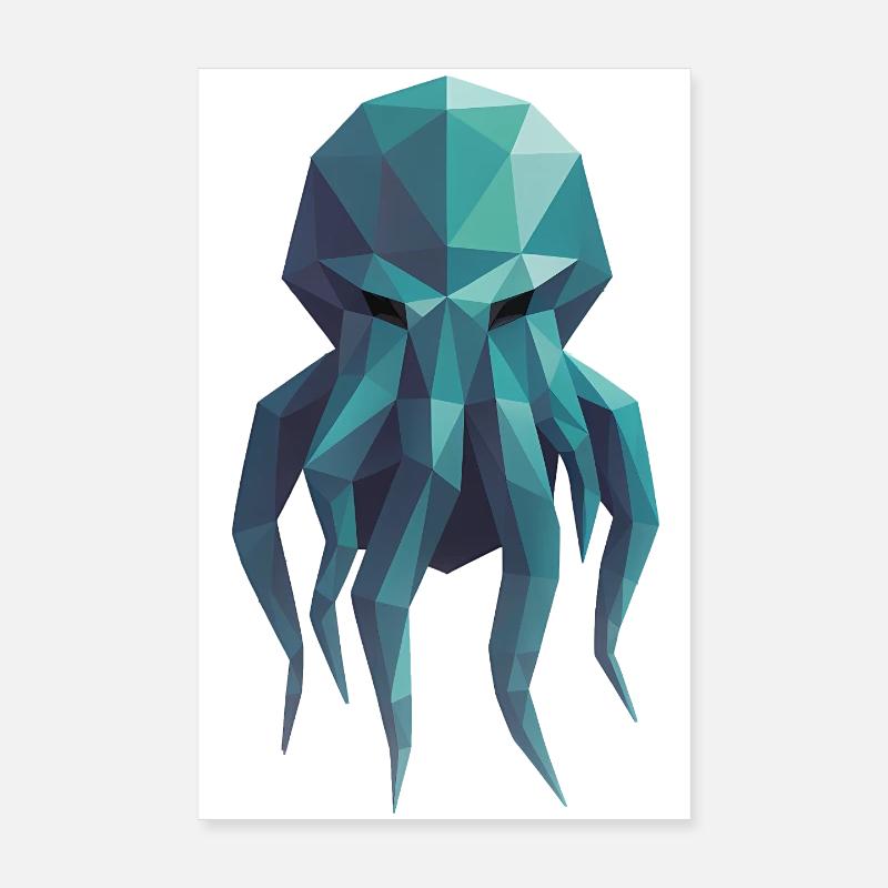 C'thulhu - Cooles Lovecraft Logo - Poster 20x30 cm - Weiß