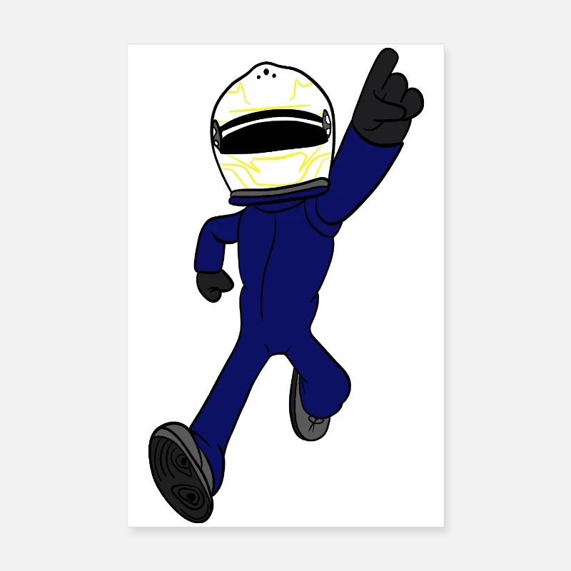 Pilote de course Poster 20 x 30 cm