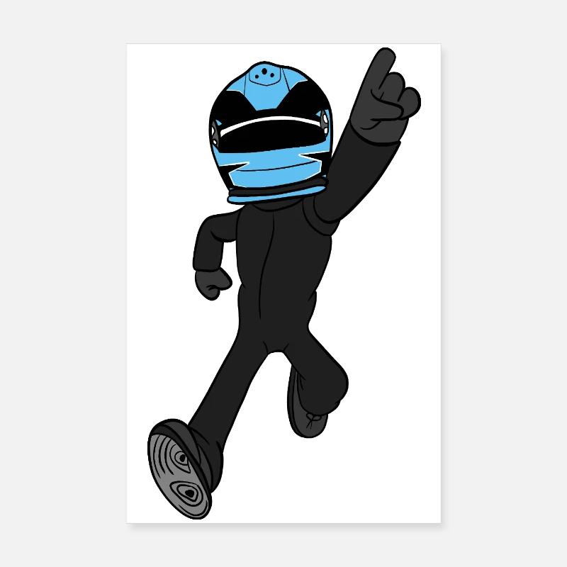 Rennfahrer  Poster 20x30 cm