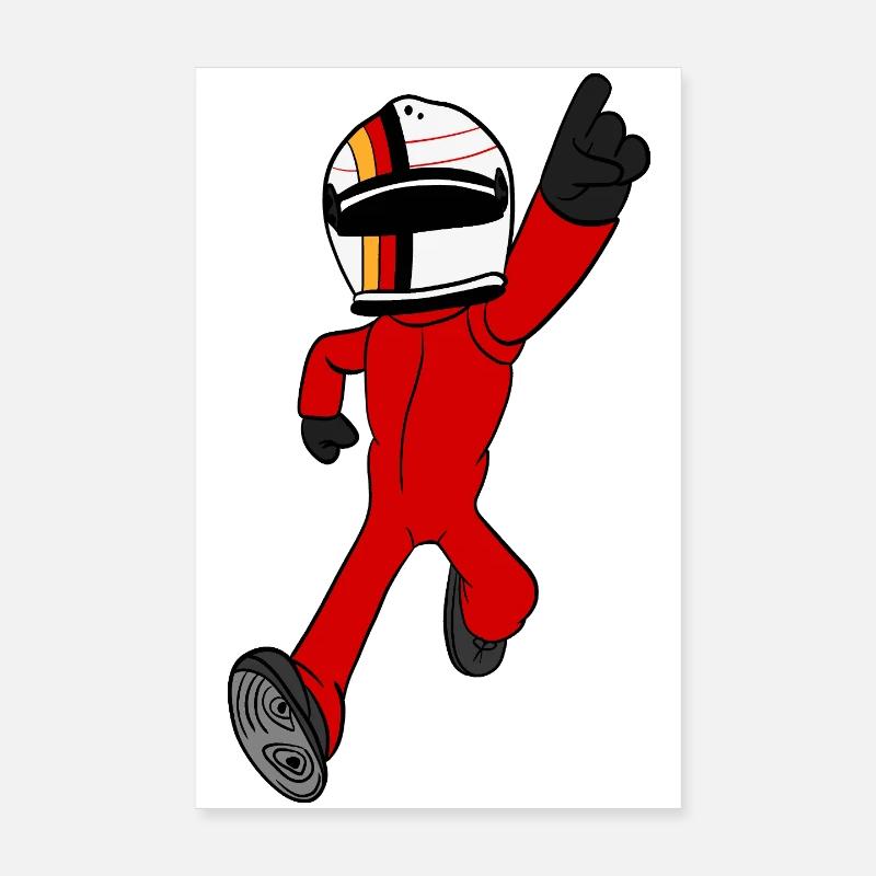 pilote de course Poster 20 x 30 cm