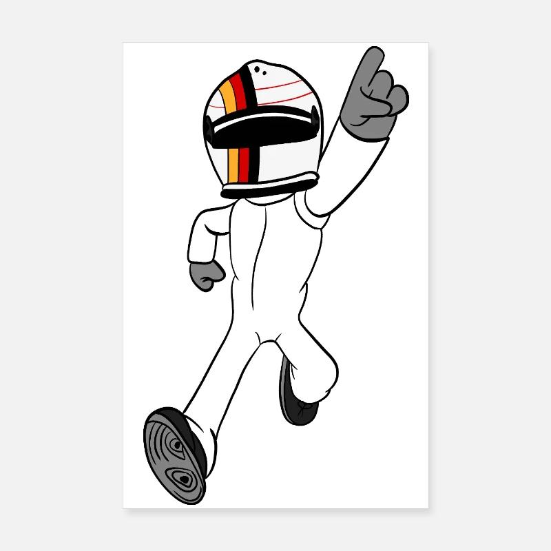 Pilote de course Poster 20 x 30 cm