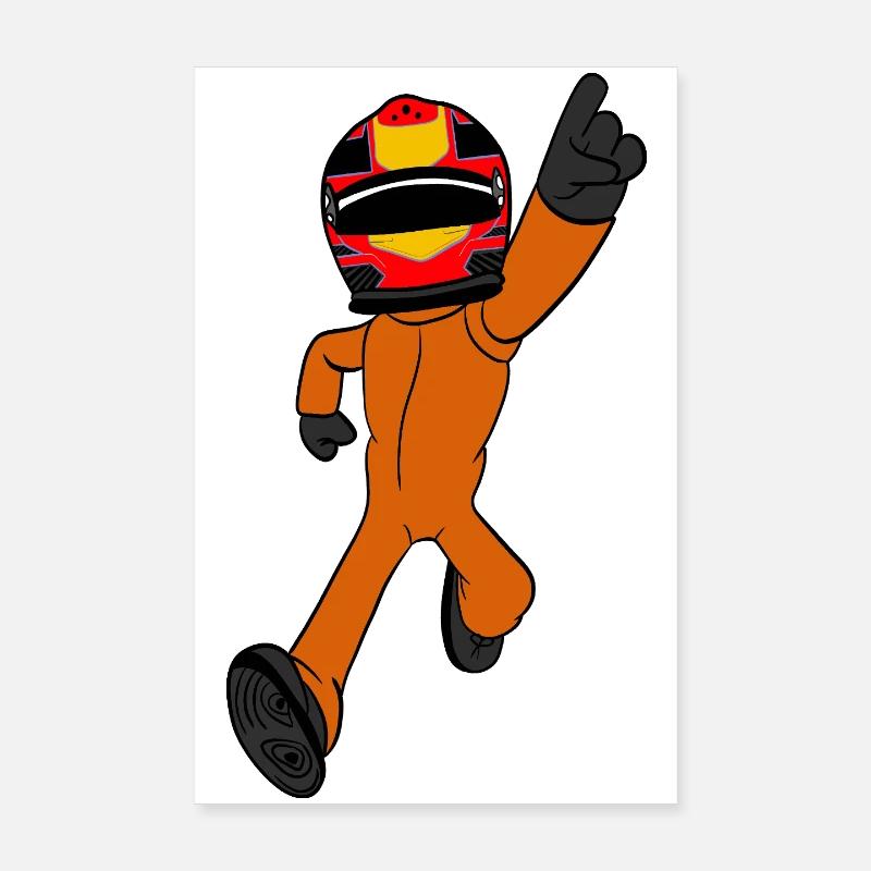 racing driver Poster 8" x 12" (20x30 cm)