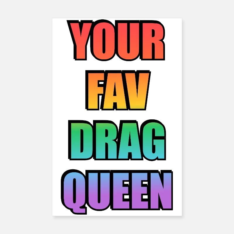 Votre préféré Drag Queen Gradient Poster 20 x 30 cm
