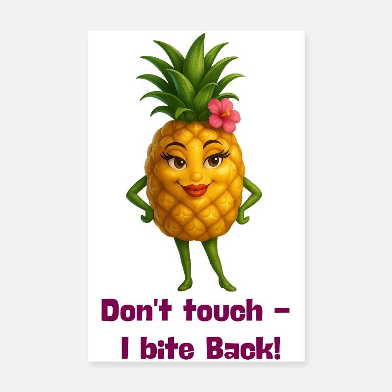 Don't touch pineapple Poster 8" x 12" (20x30 cm)