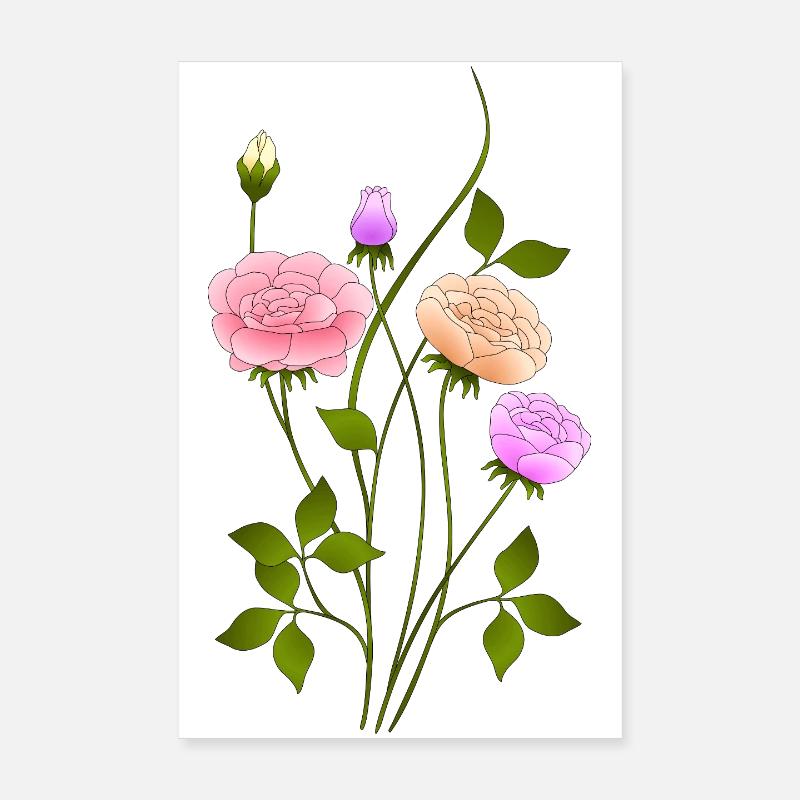 Blomster Poster 20x30 cm