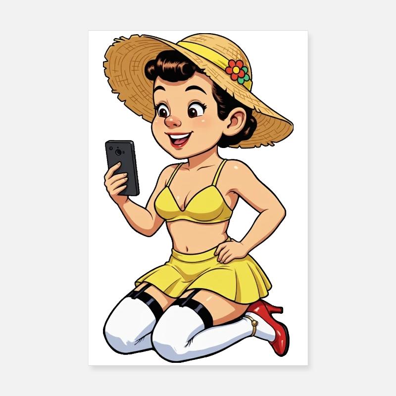 Influenceuse joyeuse Poster 20 x 30 cm