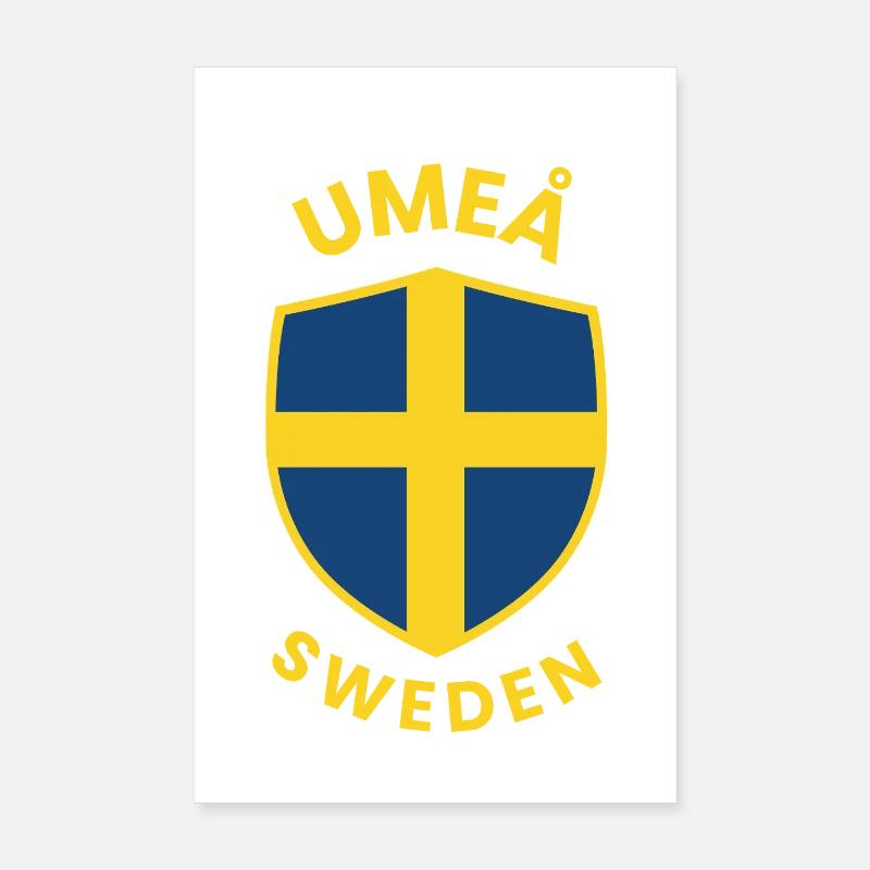 Umeå Sweden Shieldcrest Poster 8" x 12" (20x30 cm)