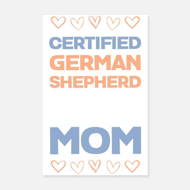 Zertifizierte Schäferhundmama Poster 20x30 cm