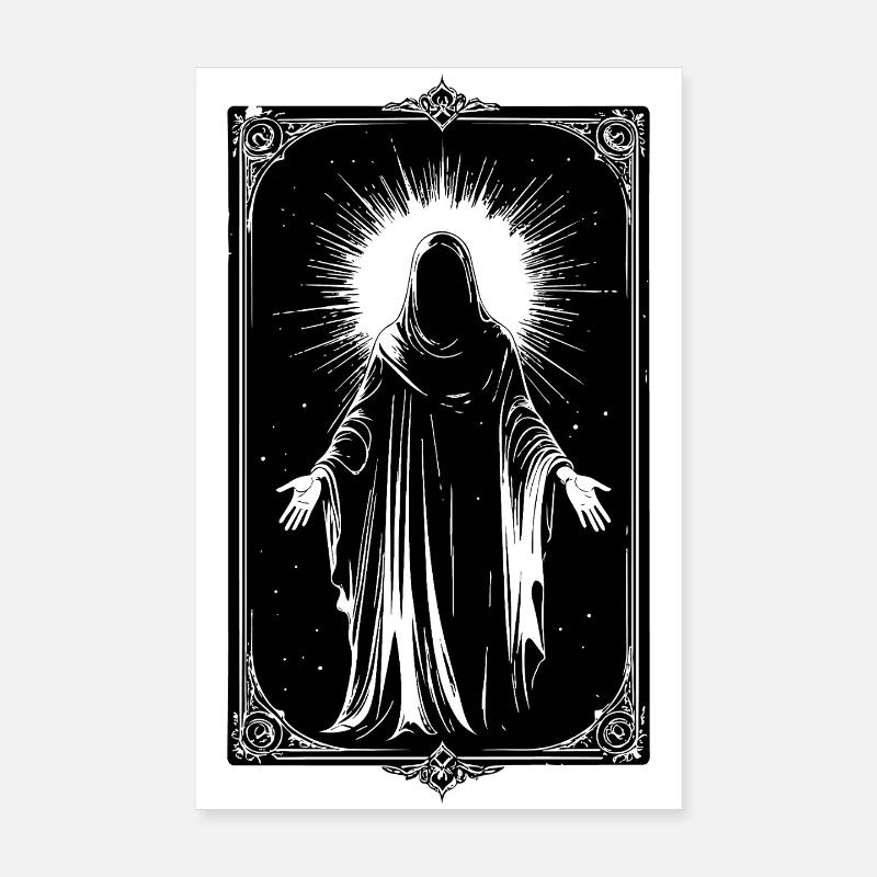 Figure sacrée en silhouette Poster 20 x 30 cm