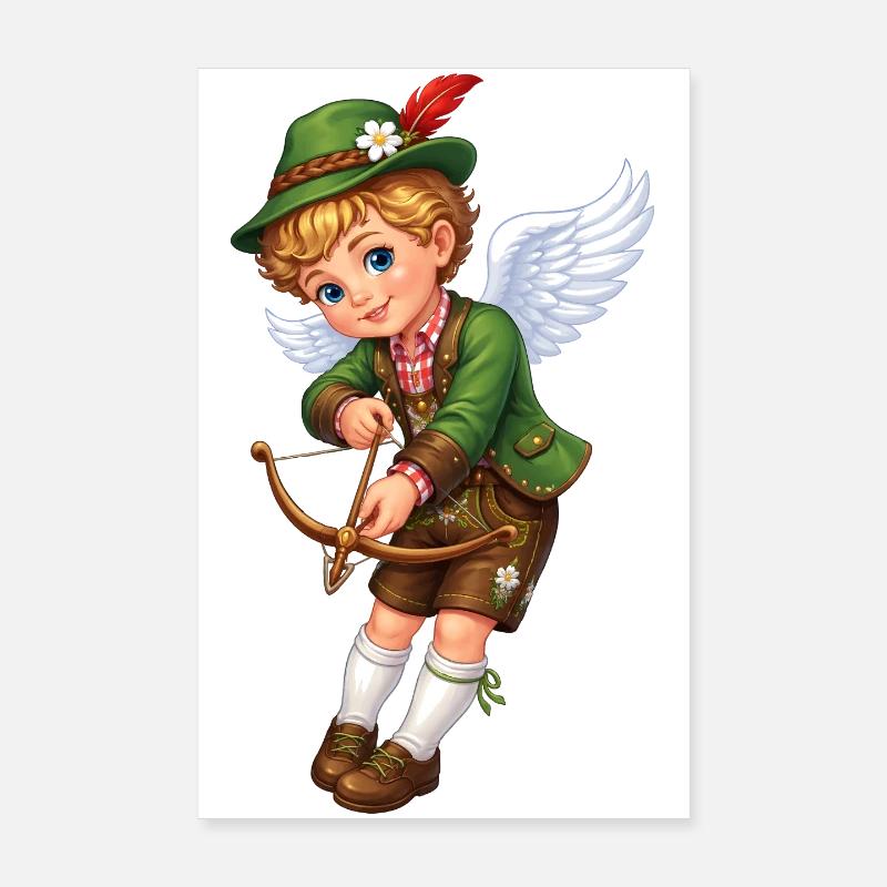 Bayersk Amor med armborst Poster 20x30 cm