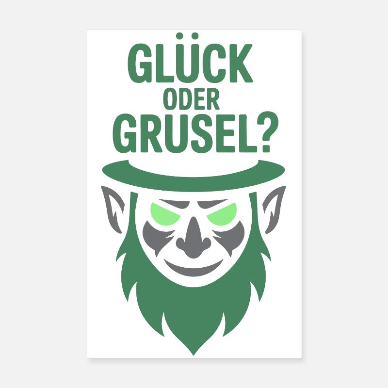 Glück oder Grusel Kobold-Motiv Poster 20x30 cm