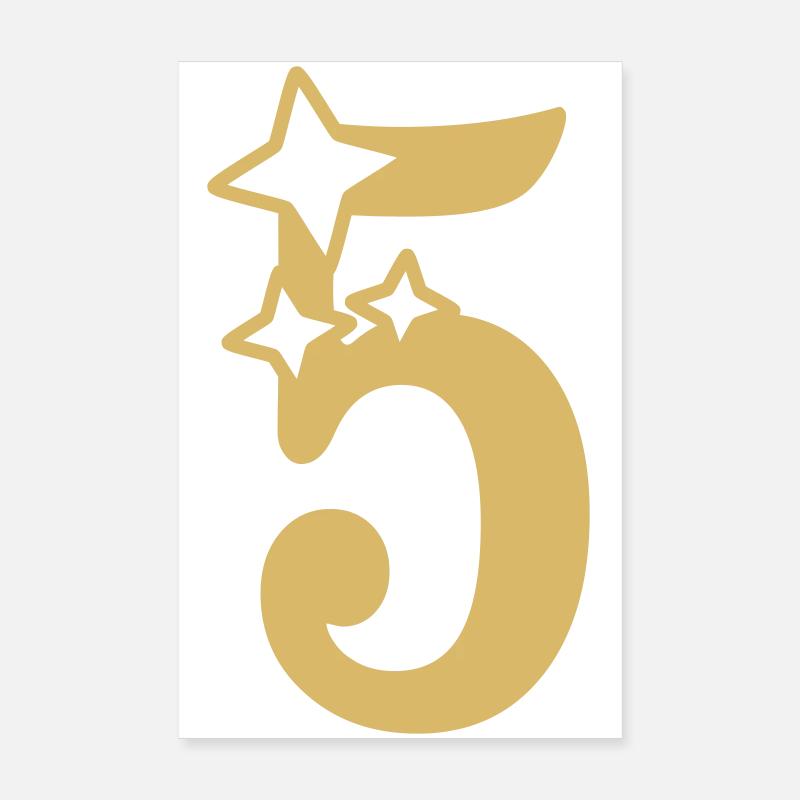 5 Jahre Jubiläum 5. Geburtstag Sternchen Poster 20x30 cm